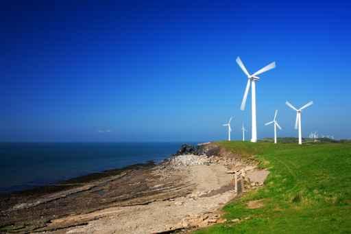 Seaside Wind Farm Wall Decal