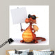 Cool CG Dragon with a Sign Wall Decal