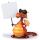 Cool CG Dragon with a Sign Wall Decal