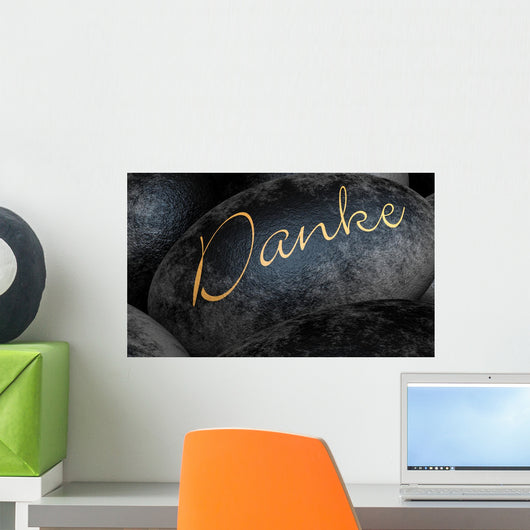 Black Stones with Text Wall Decal