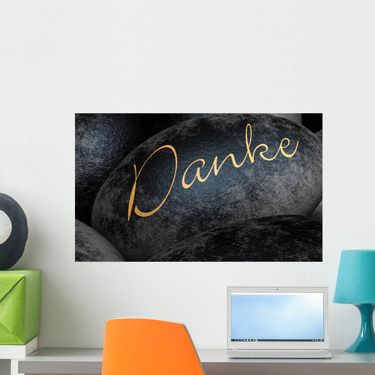 Black Stones with Text Wall Decal