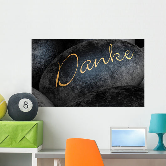 Black Stones with Text Wall Decal