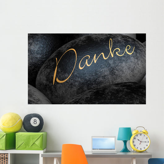 Black Stones with Text Wall Decal