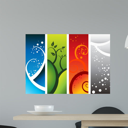 Four Natural Elements Wall Decal