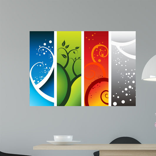 Four Natural Elements Wall Decal