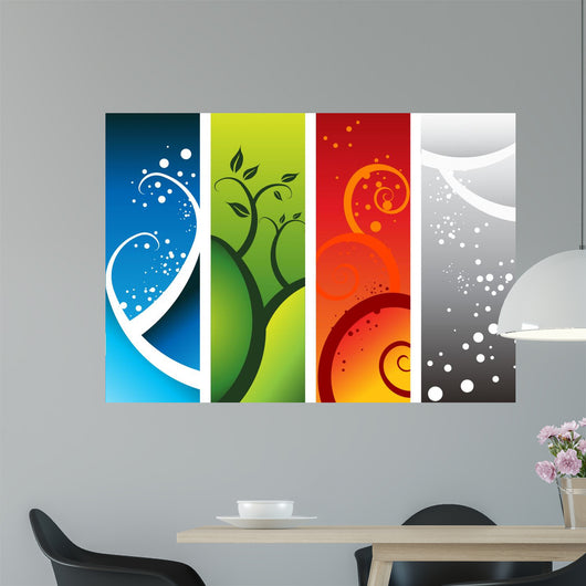 Four Natural Elements Wall Decal