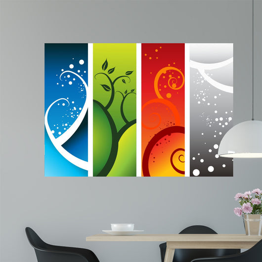 Four Natural Elements Wall Decal
