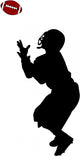 American Football Silhouette Wall Decal Design 4