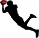 American Football Silhouette Wall Decal Design 3