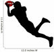 American Football Silhouette Wall Decal Design 3