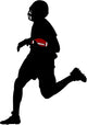 American Football Silhouette Wall Decal Design 2