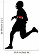 American Football Silhouette Wall Decal Design 2