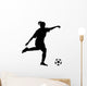 Silhouette Women's Football Wall Decal Design 2
