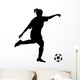 Silhouette Women's Football Wall Decal Design 2