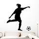 Silhouette Women's Football Wall Decal Design 2