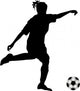 Silhouette Women's Football Wall Decal Design 2