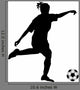 Silhouette Women's Football Wall Decal Design 2
