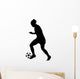 Silhouette Women's Football Wall Decal Design 1