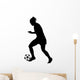 Silhouette Women's Football Wall Decal Design 1
