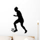 Silhouette Women's Football Wall Decal Design 1