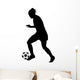 Silhouette Women's Football Wall Decal Design 1