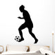 Silhouette Women's Football Wall Decal Design 1