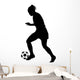 Silhouette Women's Football Wall Decal Design 1