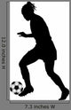Silhouette Women's Football Wall Decal Design 1