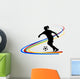 Silhouette Frauenfussball Wall Decal