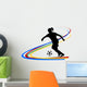 Silhouette Frauenfussball Wall Decal