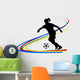 Silhouette Frauenfussball Wall Decal