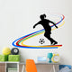 Silhouette Frauenfussball Wall Decal