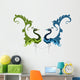 Peacock Artistic Hand Drawn Wall Decal