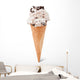 Stracciatella Ice Cream Cone Wall Decal