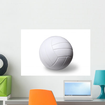 Volleyball Ball Wall Decal shown on a wall