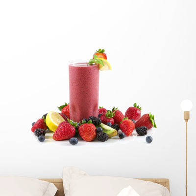 Berry Smoothie Wall Decal Design 2 shown on a wall