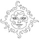 Sun Vector Wall Decal