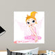 Cute Fairy Ballerina Sitting Wall Decal
