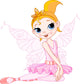 Cute Fairy Ballerina Sitting Wall Decal