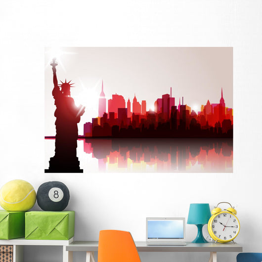 New York Skyline Vector Wall Decal