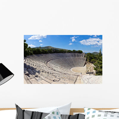 Theater Epidaurus Greece Wall Decal shown on a wall