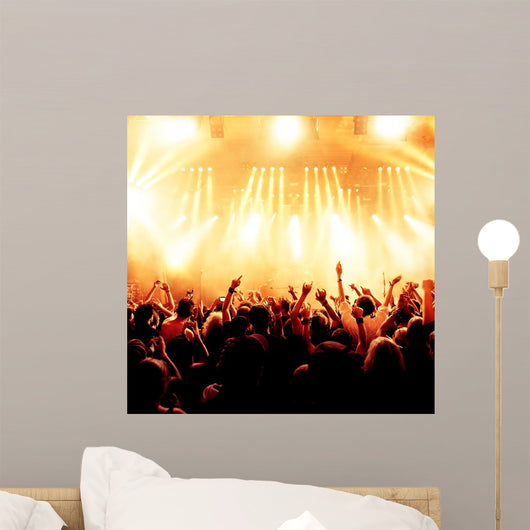 Concert Crowd Front Bright Wall Decal