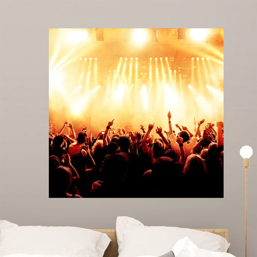 Concert Crowd Front Bright Wall Decal
