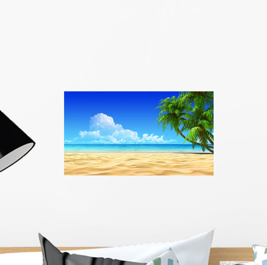 Palms Empty Idyllic Tropical Wall Decal