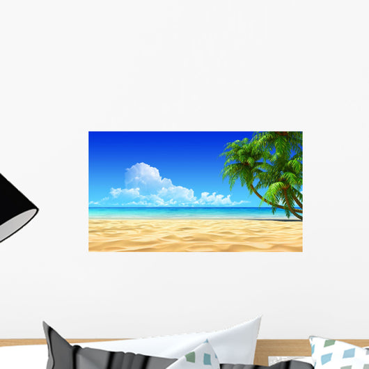 Palms Empty Idyllic Tropical Wall Decal