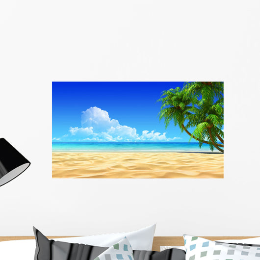 Palms Empty Idyllic Tropical Wall Decal