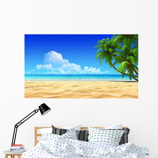 Palms Empty Idyllic Tropical Wall Decal