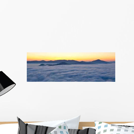 Spring Sunrise over Fog Wall Decal