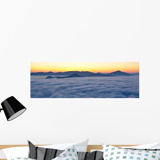 Spring Sunrise over Fog Wall Decal