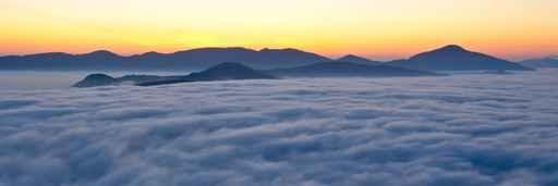 Spring Sunrise over Fog Wall Decal